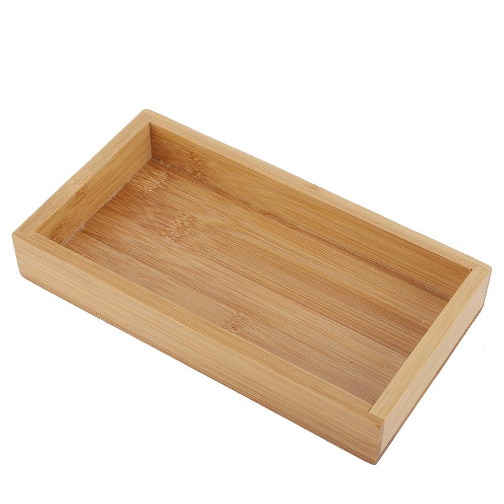 Houten Dienblad, 15cm/20cm/25cm Bruin Rechthoekig Servies Platter Vierkant Natuurlijke Houten Decoratie Fruit Thee Koffie Plaat Voor Restaurant Home Bar(25 x 15 cm