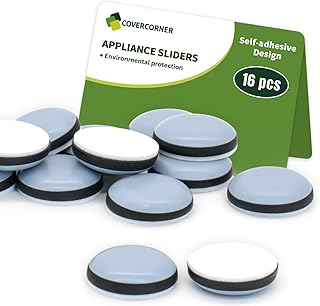 Appliance Sliders for Kitchen Appliances, Kitchen Appliance Sliders for Counter, Self Adhesive Small Appliance Slider - 7/8'' 16PCS Blue
