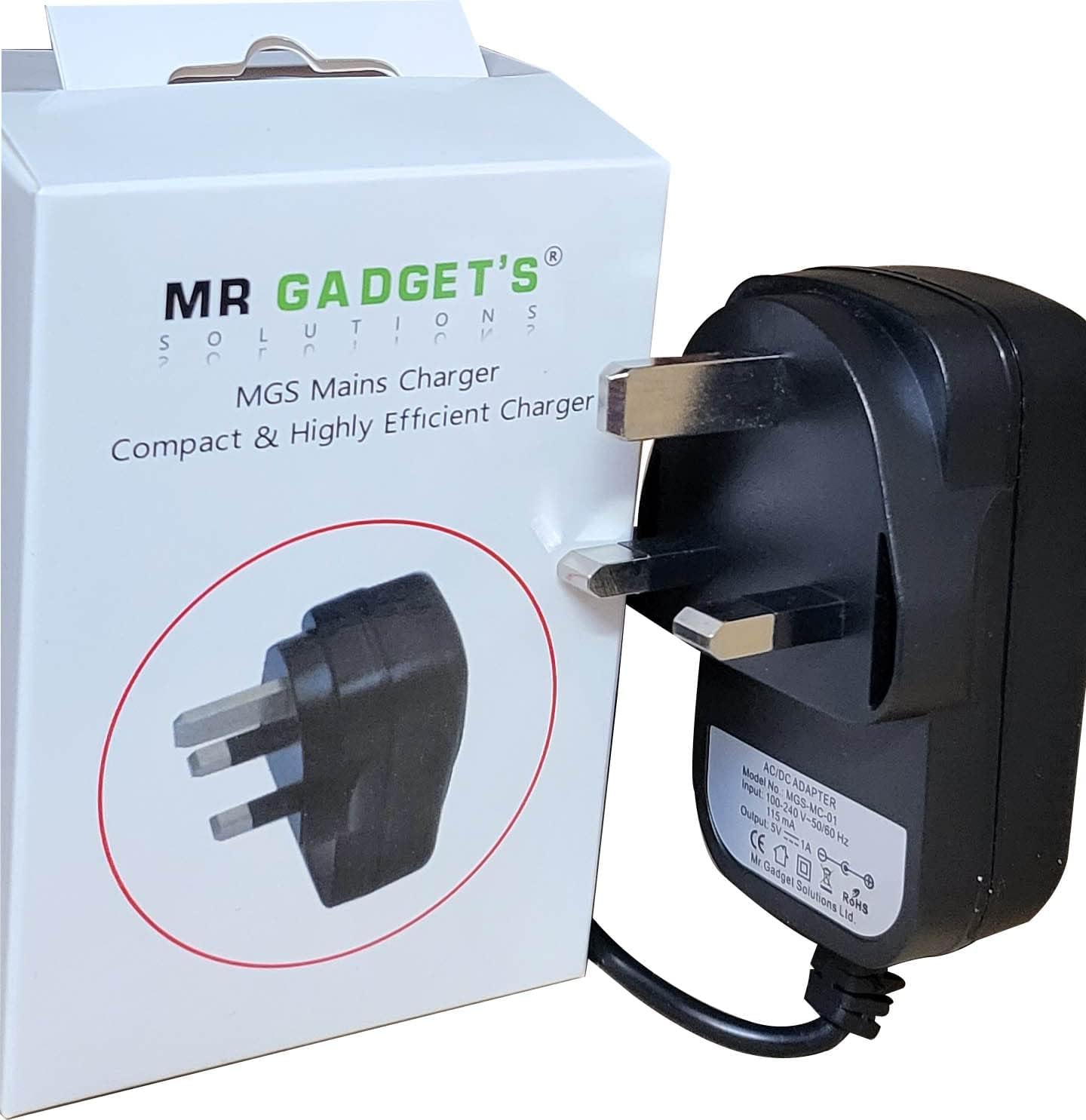 Mr. Gadget's Solutions Mains Charger Compatible with Doro 5030, 6030, 6520, 1360,1370, 6520, 6030, 5030, 6620 GSM Mobile Phones – Fast and Reliable Replacement Power Adapter for Charging 2 Meter