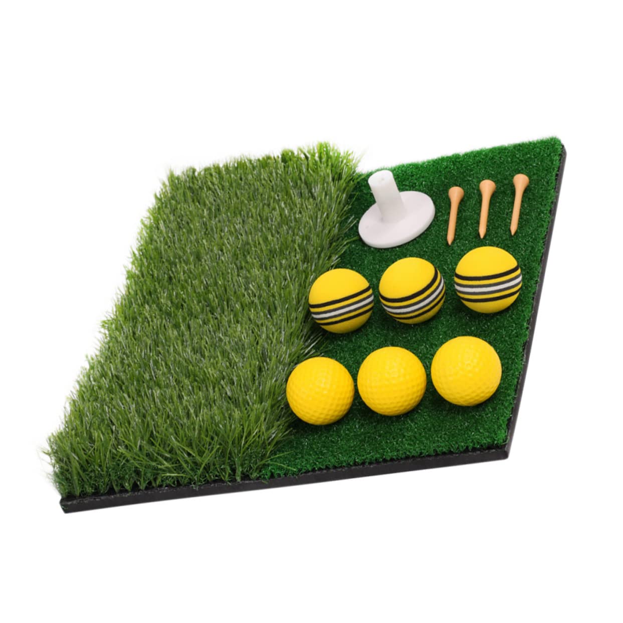 KESYOO 1 Set Home Golfing Practice Pad Portable Golfing Swing Aid Mat with Non Slip Design for Use Durable Grass Material for Beginners Golf Lovers