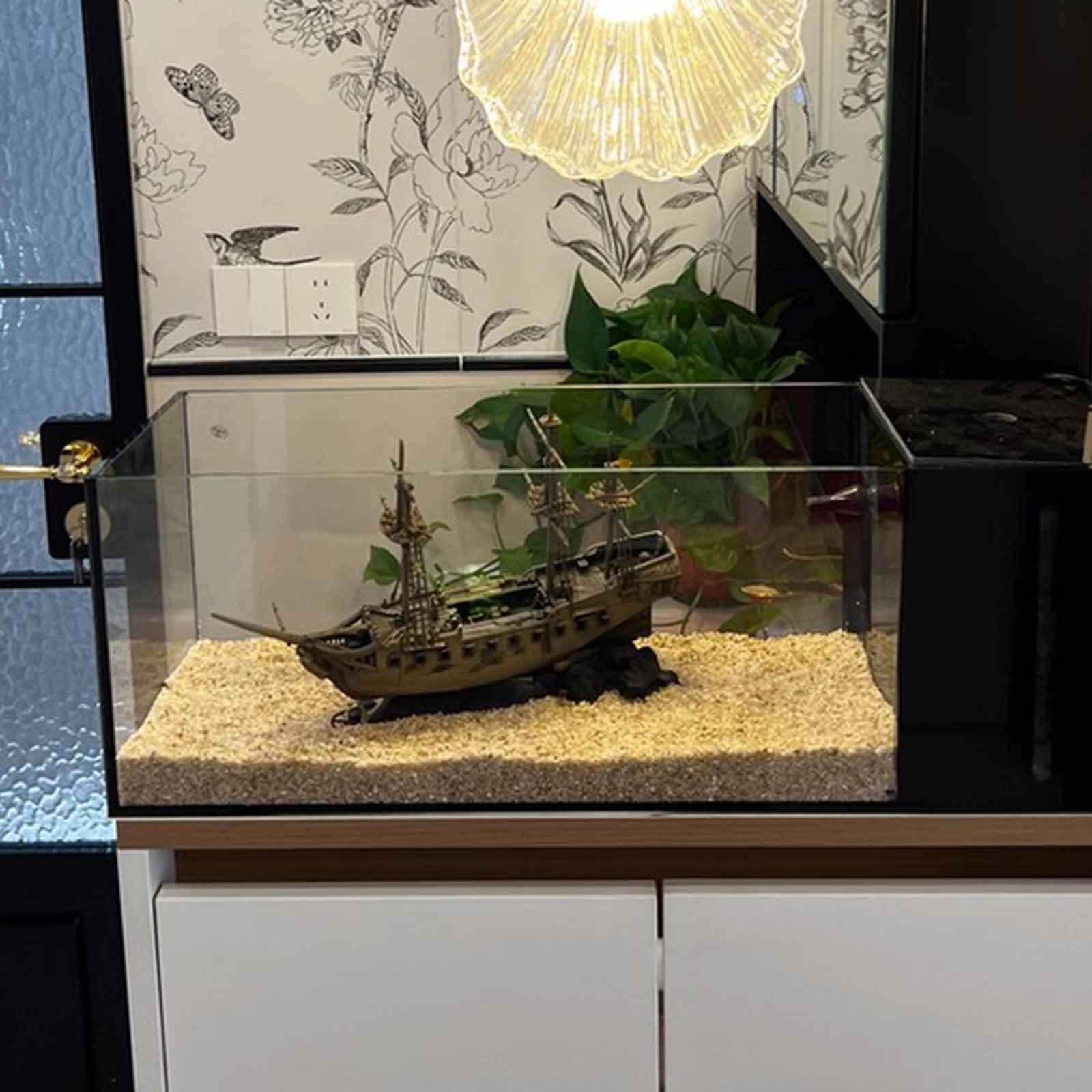 Decoración para Acuario con Forma de Barco - Accesorios Resistentes - Regalo