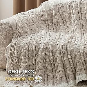 Bedsurecableknitthrowblanketforcouchbedchenillechunkyknitthrowblanketforwinterandallseasonssoftcozyandwarmbeige50x60inches  Urban Country Home Decor Bedsure cable knit throw blanket for couch bed chenille chunky knit throw blanket for winter and all seasons soft cozy and warm beige 50×60 inches  urban country home decor