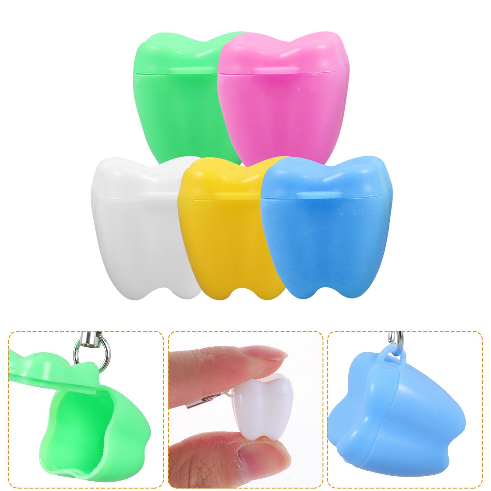 SUPVOX Caja Para Dientes De Leche De Bebé Organizador De 5 Unidades Con Estuche Para Collar Almacenaje Seguro Para Recuerdos Infantiles
