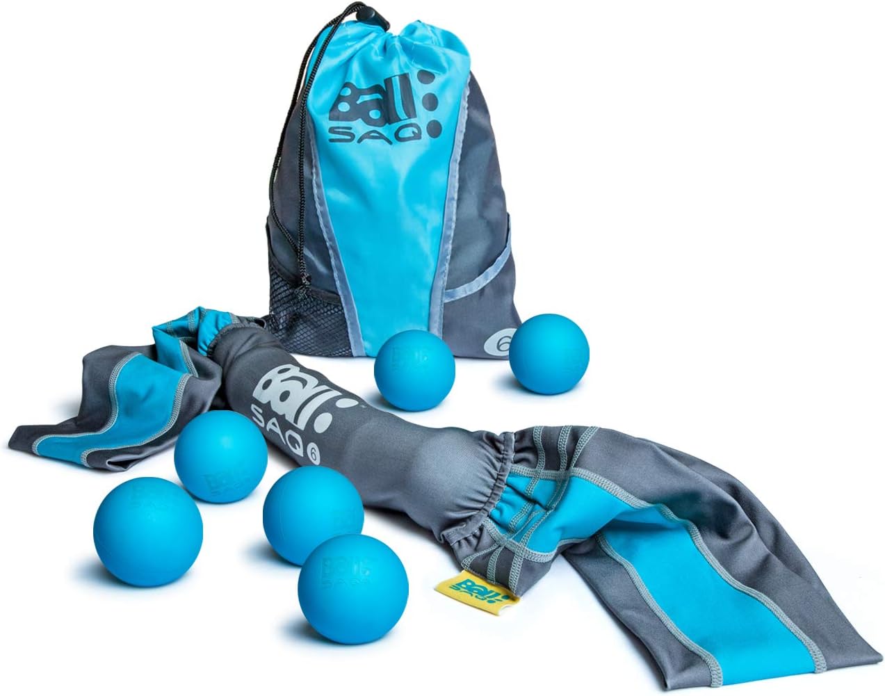 MELAUDIBALSAQ 6 Ultimate Mobility Recovery Massage Balls Fascia & Trigger Point Release Tool, Deep Tissue Yoga Therapy - More Portable Than Foam Roller - Perfect Workout Companion