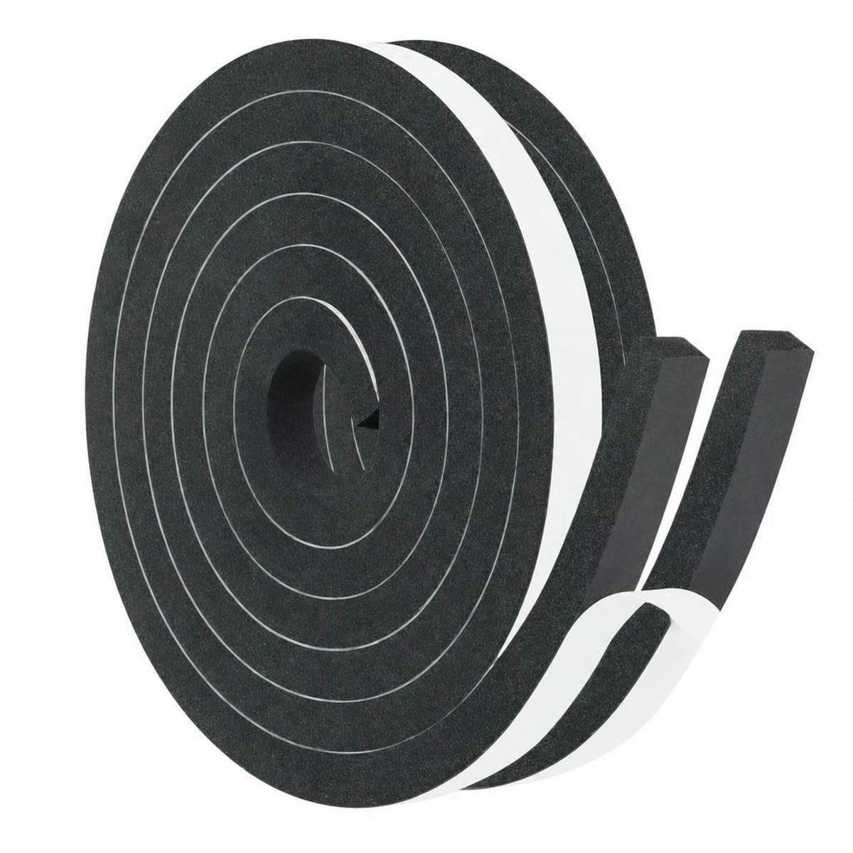 Jmgdj Black 1.5Cm-2 Rolls 4.0M Foam Window Sealing Strips Windproof Sound-Proof Door Weather Stripping Dustproof Self-Adhesive Tape Door Seam Sealing Strip