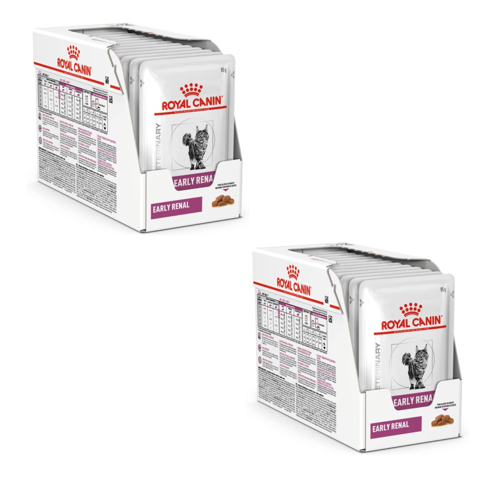 Royal Canin Veterinary Early Renal | Paquete Doble | 2 x 12 x 85 g | Alimento Completo para gatos | para el Mantenimiento precoz de la función renal | con Contenido moderado de fósforo