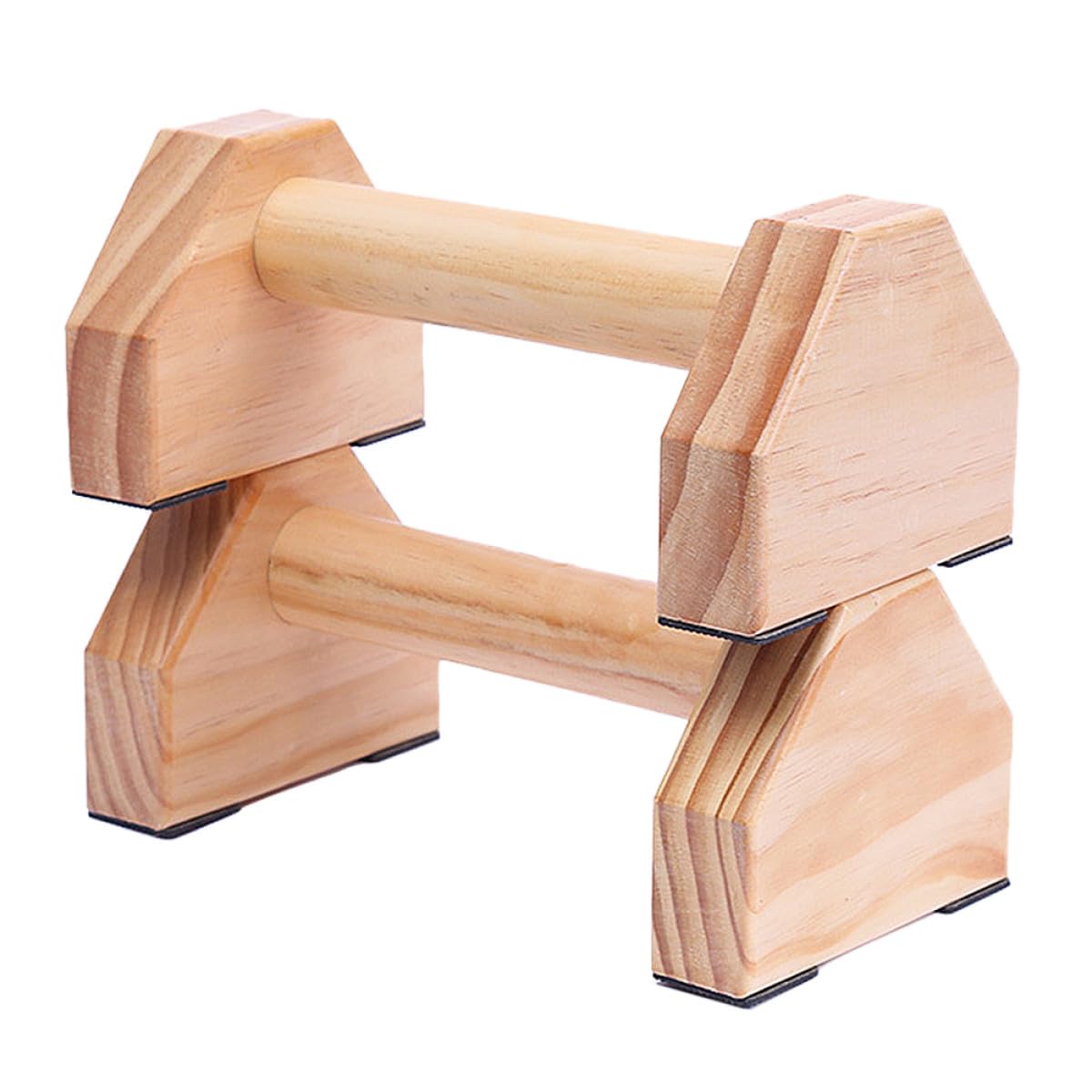 Solid Wood Push-up Bracket Pair, Handstand Bars Fitness Equipment for Personal Strength Training, Compact Push-up Frame for Upper Body Workout