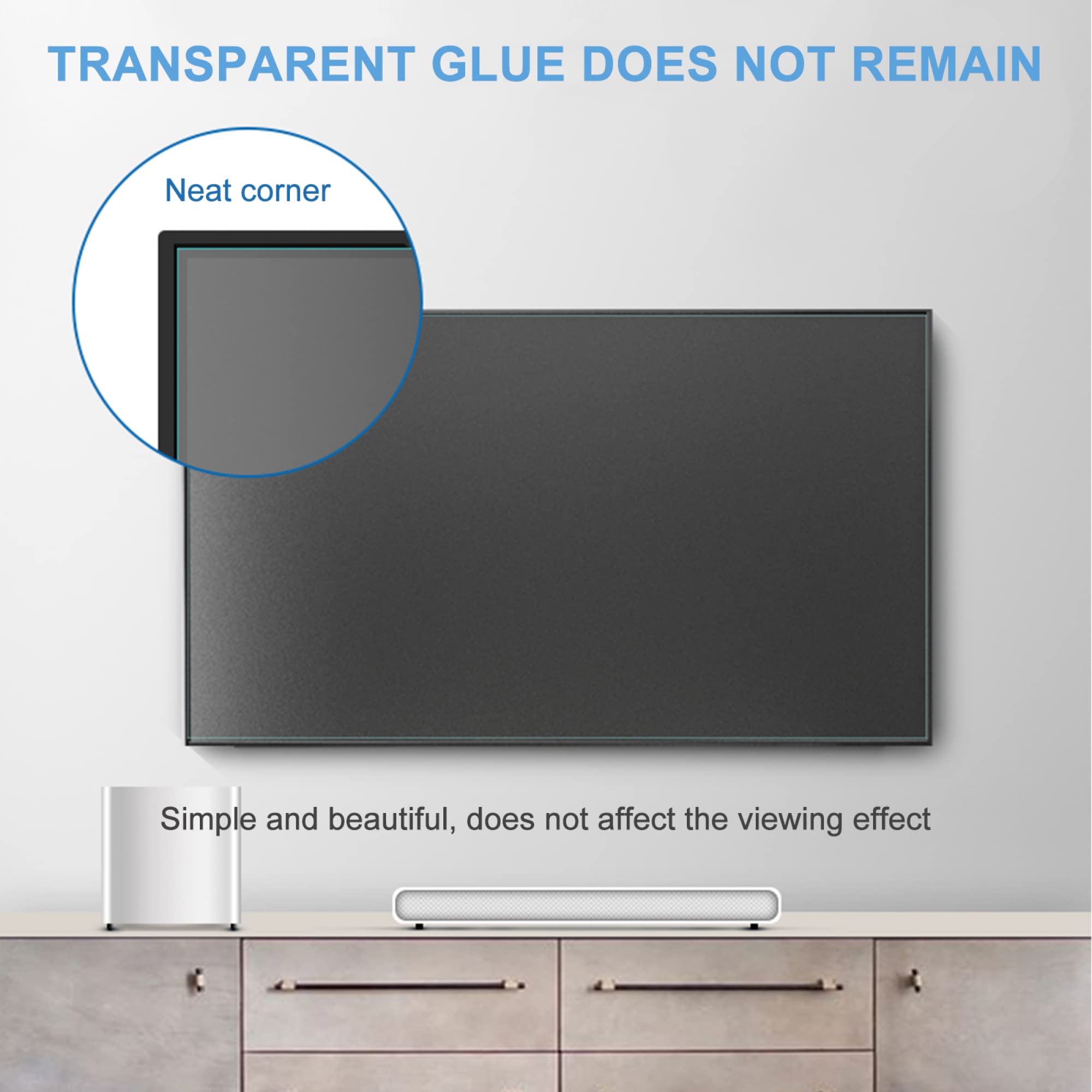 Pellicola protettiva anti luce blu per TV da 43-75 pollici, universale per monitor, antigraffio, antiriflesso, con filtro di protezione per gli occhi, superficie opaca, anti(60 pollici 1327x749 mm
