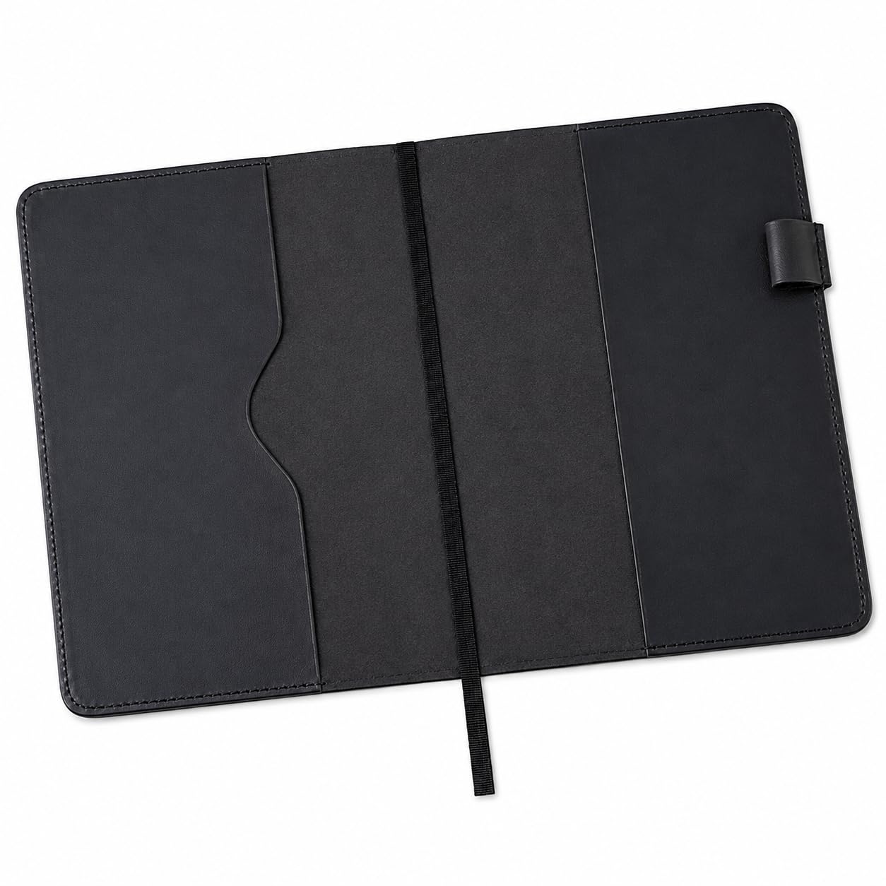 Funda de cuero XL para cuaderno de bocetos B5, color negro