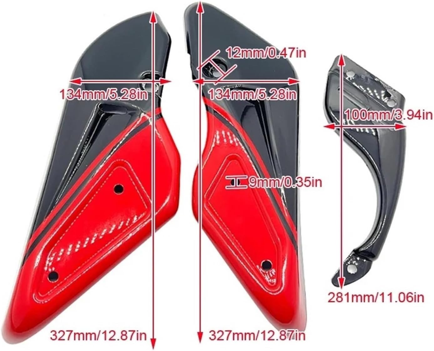 Compatible with Z900RS 2018-2024 Motorcycle Belly Pan Engine Spoiler Lower Fairing Body Frame Panel Protector(Black)