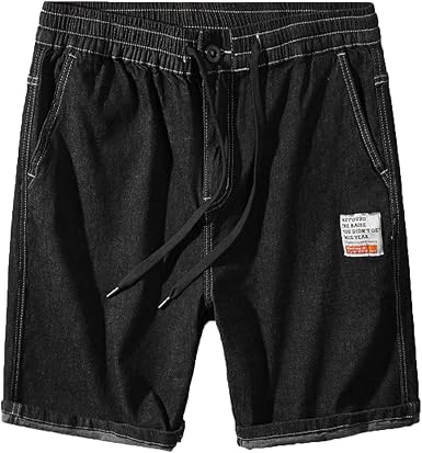 Amazon.com: Pantalones cortos cortos de pantalones vaqueros sueltos con  agujero roto para hombre con pierna recta Jean Cargo con bolsillos Hip Hop  elástico Denim pantalones cortos : Ropa, Zapatos y Joyería