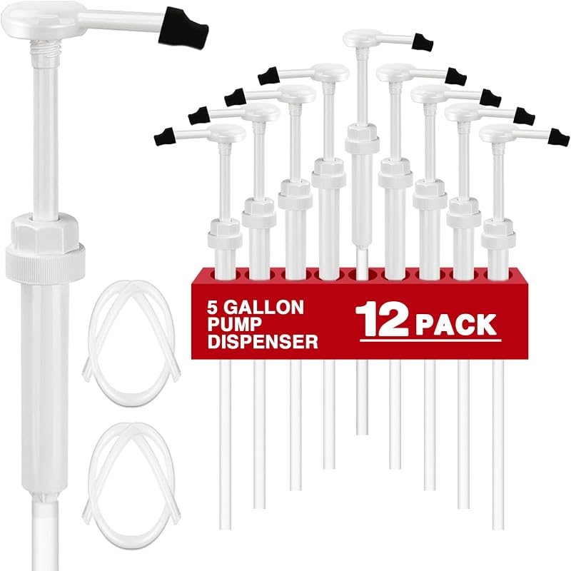 DupakSYS Dispensador com Bomba 38-400 para Recipientes de 5 Galões, Tubo Estendido de 50 cm, Pacote com 12