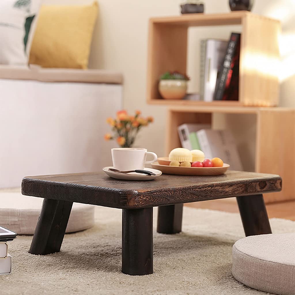 Zen Tea Low Table Bay Window Coffee Table Retro Japanese Style Small Coffee Table Simple Tatami Table Can Be Used As A Low Stool (Size : 68x35x18cm)