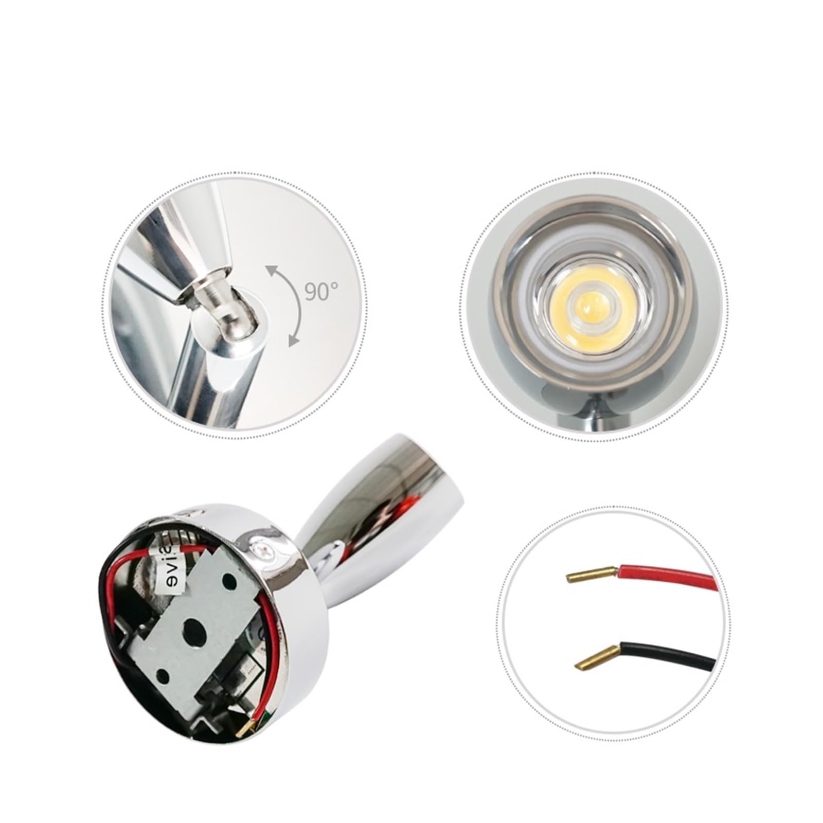 2 Szt. Regulowana Lampa LED Do Czytania Książek USB W Kamperze, Samochodowa, Ładowalna, Ściemnialna, Dotykowa Lampa Do Czytania W Kamperze, Przeznaczona Do Łodzi Morskich