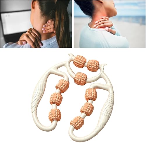 Miniatura 8 de HEEPDD Rodillo muscular de 9 ruedas, masajeador de piernas, rodillo de estiramiento muscular, rodillo de espuma, masajeador de tejido profundo para