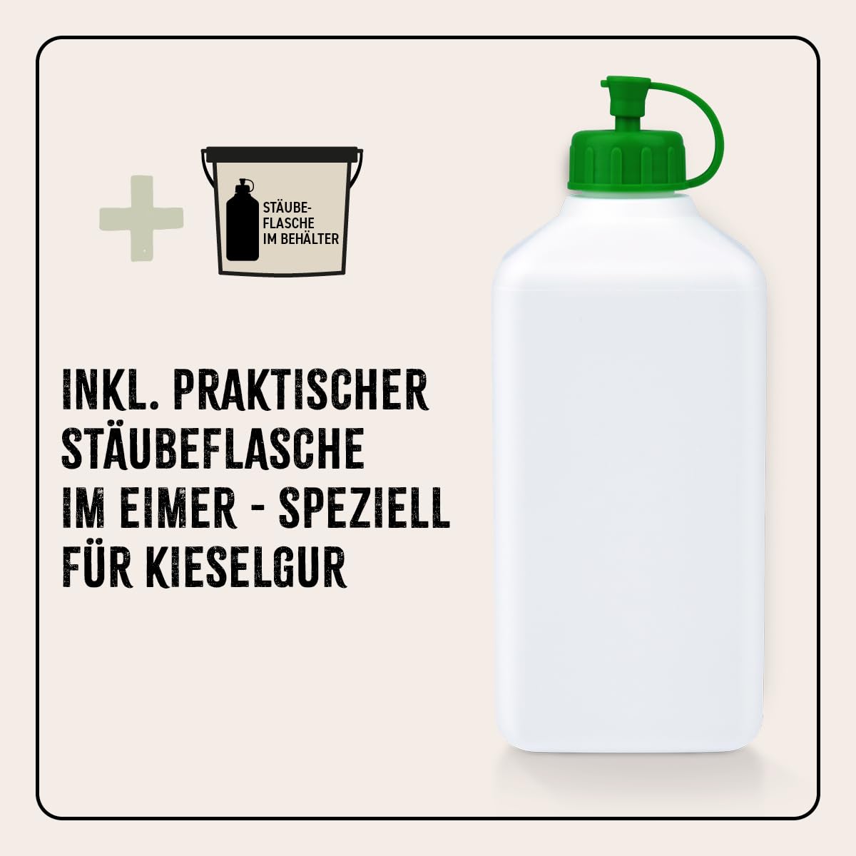 AniForte Kieselgur für Hühner 4,2kg inkl. Stäubeflasche - Reines Kieselgur Hühner Pulver, Kieselerde Pulver, Naturprodukt für Hühnerstall, Laborgeprüft für Geflügel Betriebe
