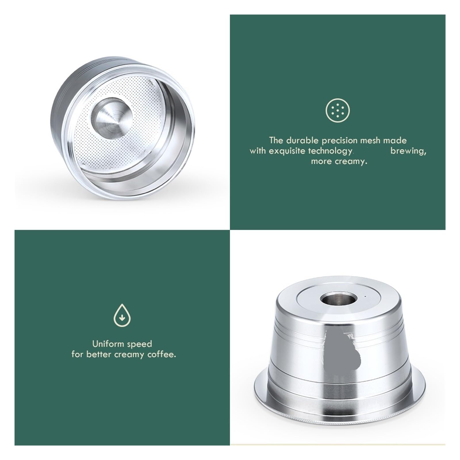 Compatible Con Cafissimo,Classic K FEE,Compatible Con Tchibo,Máquina,Cápsula De Café Reutilizable Recargable De Acero Inoxidable(2pcs-YMQ-ss-Ti)