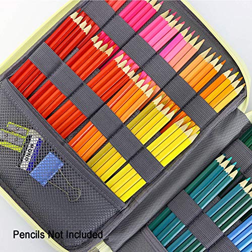 Colored Pencil Case For Student & Artist (192 Slots), Large Capacity Pencil Holder With Zipper For Prismacolor Watercolor Coloring Pencils, Professional Organizer Bag By Youshares (Polar Bear) #TOP3