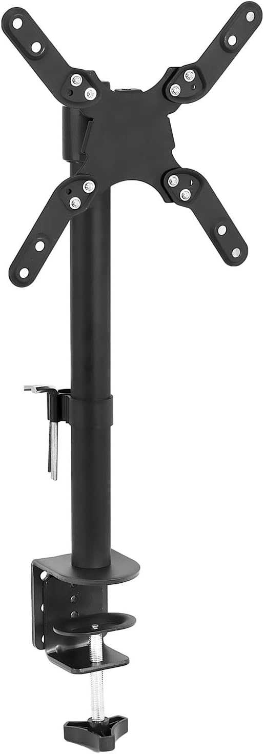 Black Heavy-Duty Adjustable Desk Mount for Monitors and TVs up to 42"