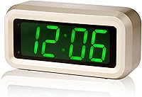 Vista 1 de Reloj despertador digital Timegyro, funciona con pilas, con pantalla LED para dormitorios, larga duración de batería de 12 meses, brillo ajustable