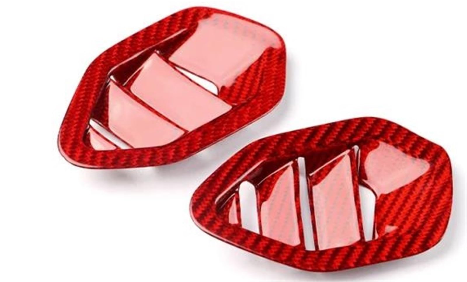 Pypfqumqgr Red Real Hard Carbon Fiber Cover For Subaru For Brz 2021 2022 2023 2024 Dashboard Side Air Vent Sticker Lhd Rhd(Red)