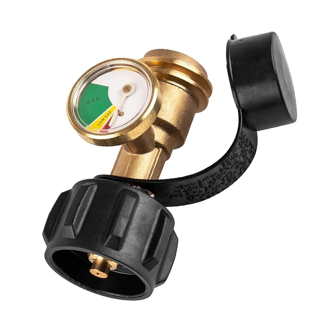 Hndhbfgrt Ideal for RV for 5-40LB Propane Tank Gauge, Heaters, Grills,QCC1/Type 1 Connection