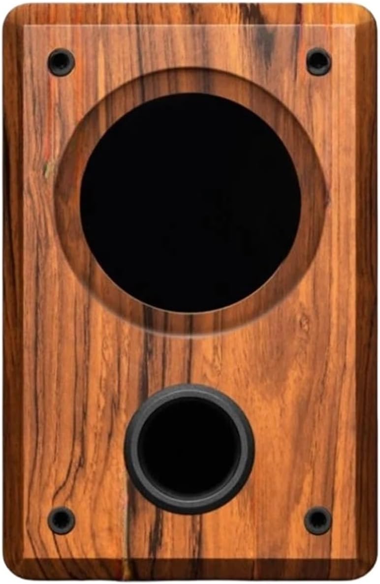 DIY Speaker Modification,1Pcs 4-inch Full Frequency Empty Box Car/Home Passive Subwoofer Wooden Maze, Shell(Through Hole)