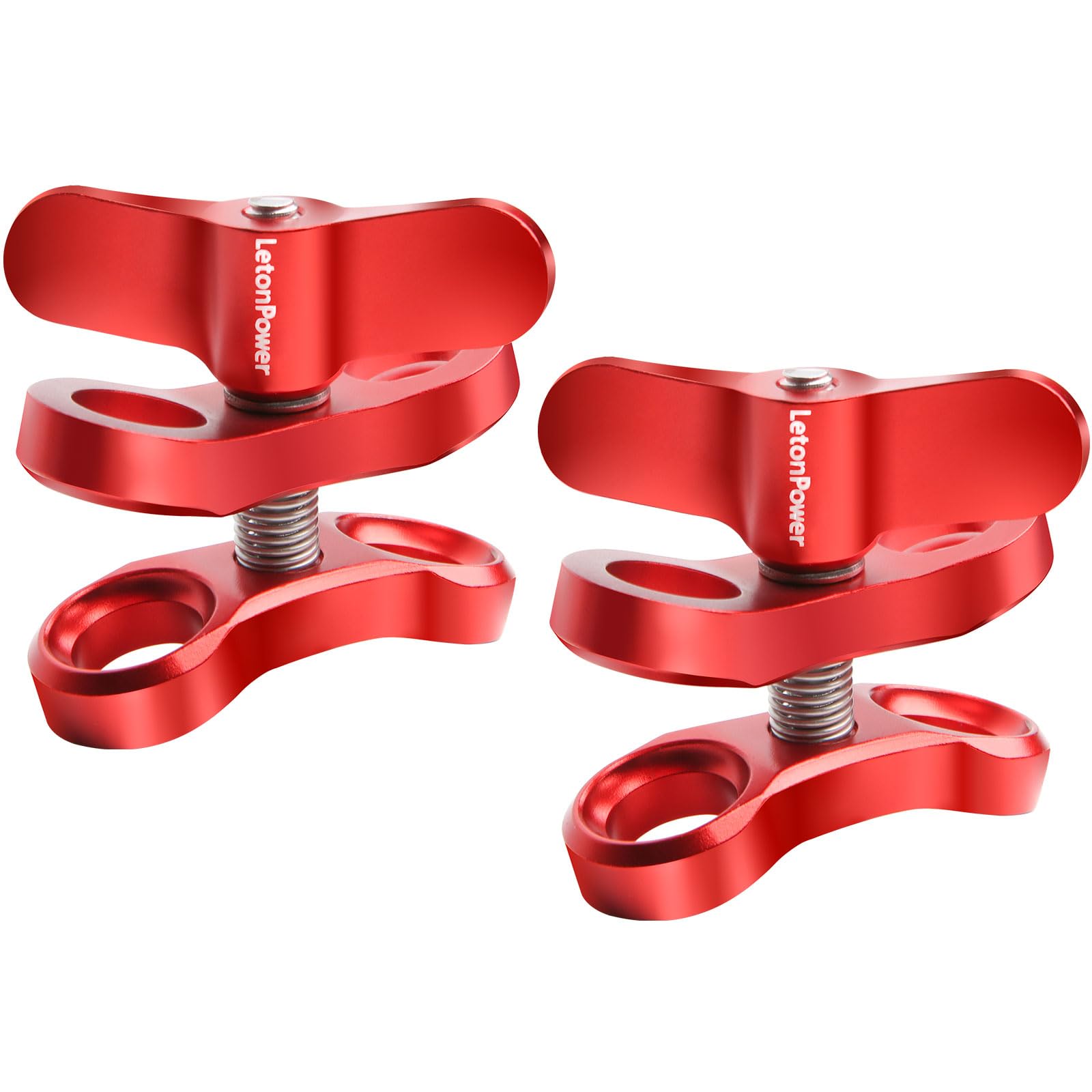 LetonPower 2-Hole 1" Aluminum Ball Clamp Mount (2-Pack)