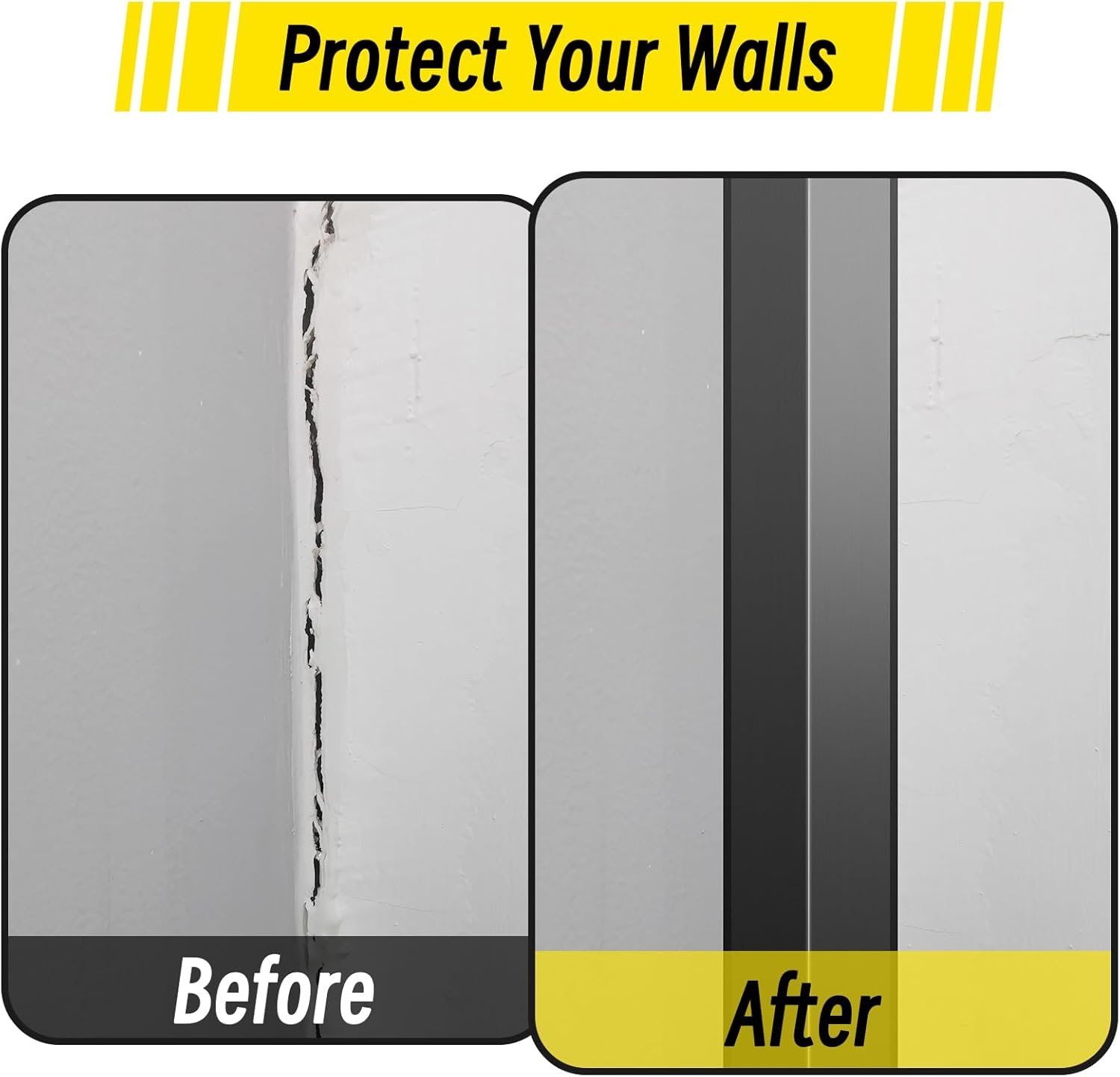 2PCS Black Aluminium Wall Corner Protector Guard 2x2x48” Corner Trim Molding L Metal Edge Protectors for Walls Corner Guards