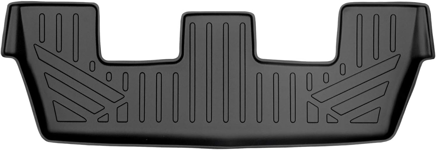 SMARTLINER Custom Fit Floor Mats 3rd Row Liner Black for 2017-2019 Audi Q7 / 2019 Audi Q8