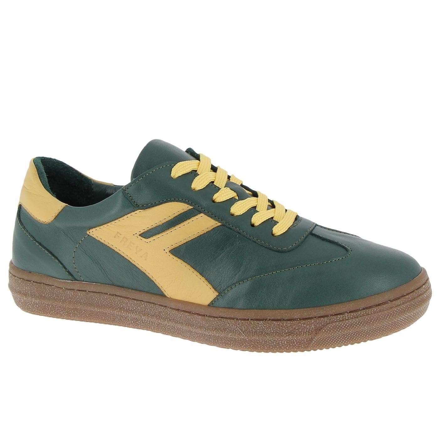 Andrea Conti Women's Damen Low Top Sneaker Freya, Bottle Curry Dark Gum, 3.5 UK