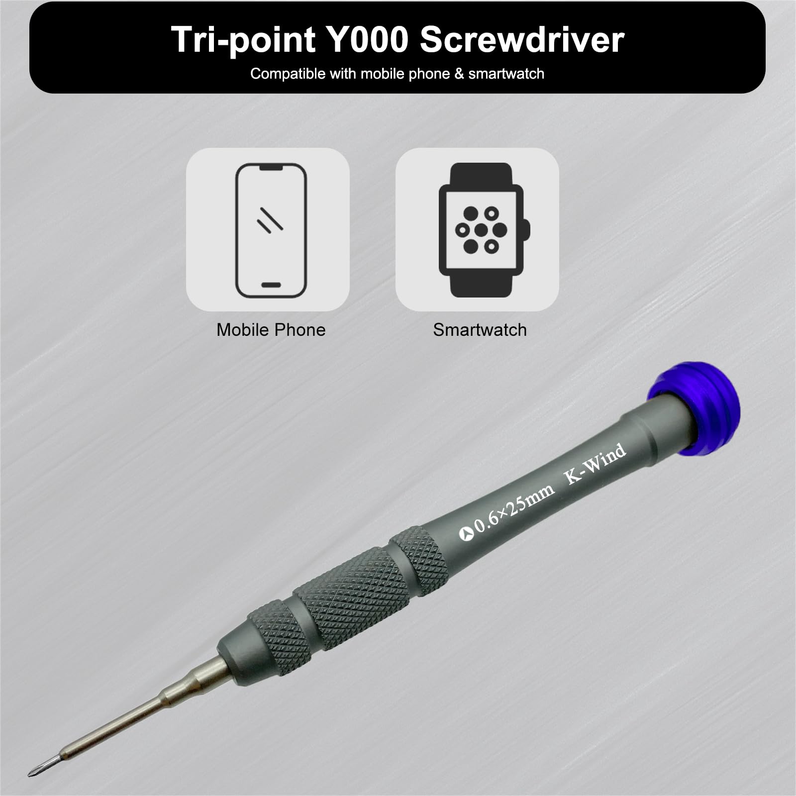 Chave de fenda Tri-point Y000 0,6 mm para celular e smartwatch
