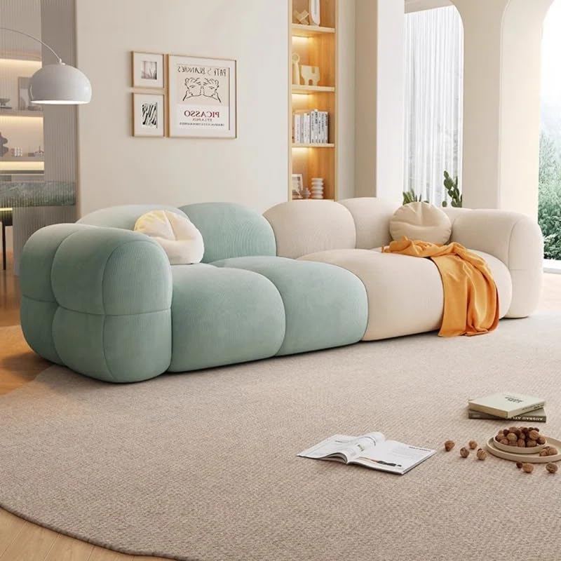 Image of Luxury Sofa Set Luxury Chesterfield Sofa in for Home Living Room & Office (Teal Ivory)