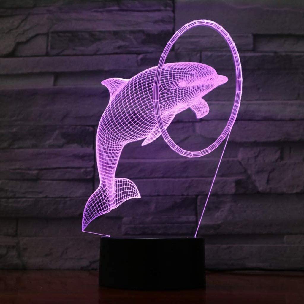 Lampka nocna 3D, kolorowe dotykowe zdalne sterowanie lampa biurkowa kreatywny prezent światło