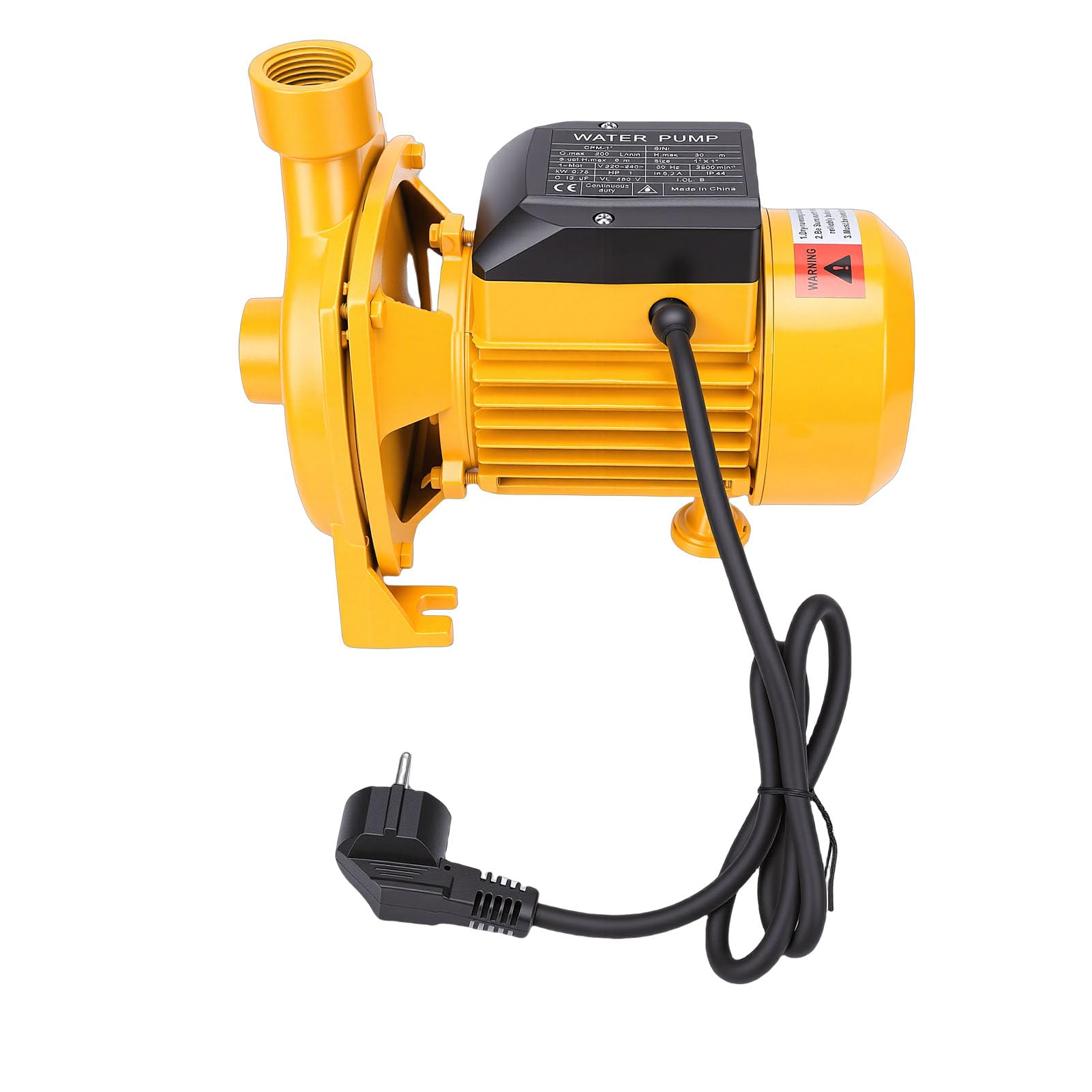 FTVOGUE Bomba Centrífuga Autocebante Bomba de Agua de Circulación de 750 W Cabezal de 30 M 200 Lmin Salida de 1 Pulgada Hierro Fundido y Acero Inoxidable para Transferencia de Tuberías Agrícolas de