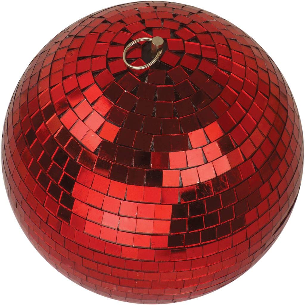 Fxlab 8" 200Mm Red Mirror Ball - Plastic - Disco Atmosphere Lighting