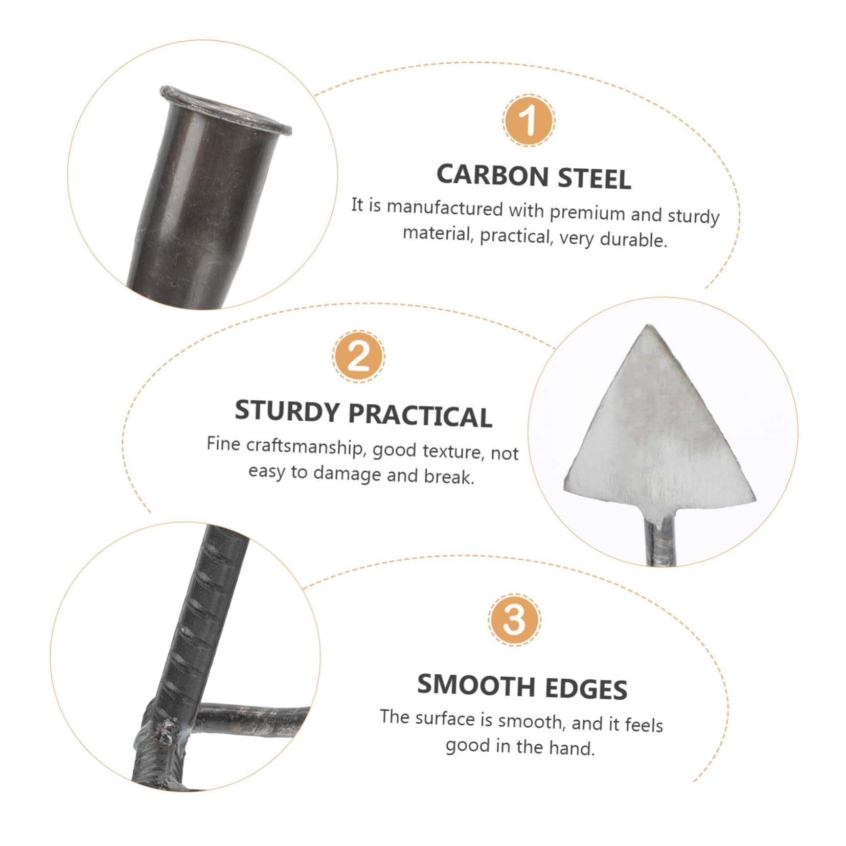 Gatuida Azada Triangular Carbono Duradera para Jardinería Herramienta Multifuncional para Labranza Deshierbe y Excavación de Suelo Huertos y Jardines