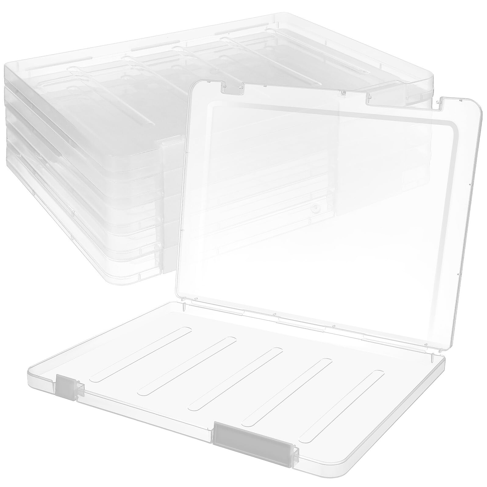 6 Szt. Uchwyt Dokumentów z Tworzywa Sztucznego Plastikowy Organizer Na Dokumenty Posiadacz Dokumentu White