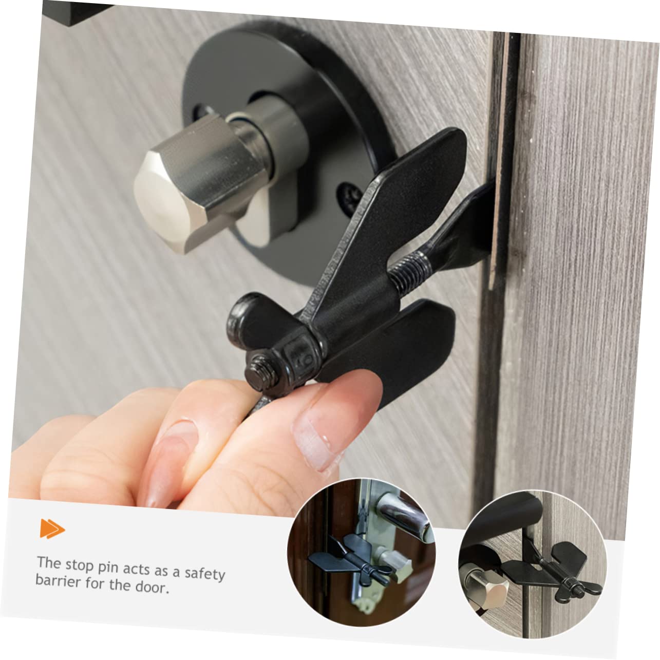 Operitacx 5 Pièces Verrou de Porte Portable Inoxydable Dispositif de Sécurité pour Maison et Butée de Porte Durable et Pratique Installation Sans Perçage