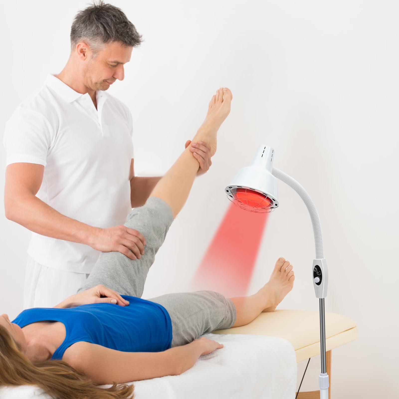 Lampada termica a infrarossi per sollievo dal dolore terapeutico – Terapia termica profonda efficace per dolori muscolari e articolari (schiena/ginocchia/spalle), 15-30 minuti di applicazione e