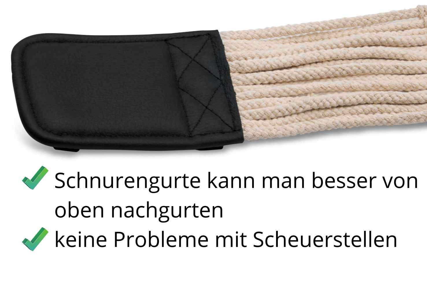 AMKA PRO Dressur Sattelgurt Schnurengurt aus Baumwolle