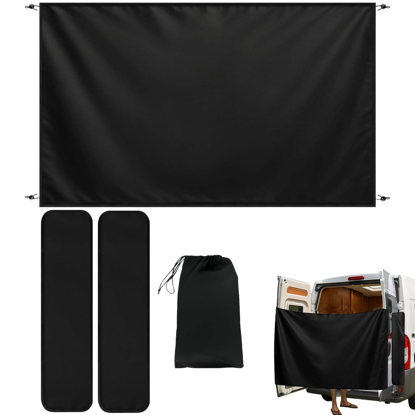Rideaux d'intimité auto pour douche fourgon aménagé camion voyage randonnée