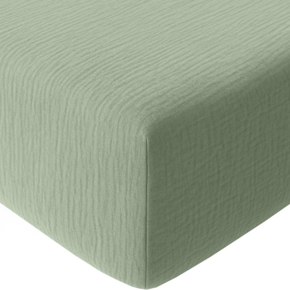 Drap housse en gaze de coton lavé 160x200 de qualité supérieure