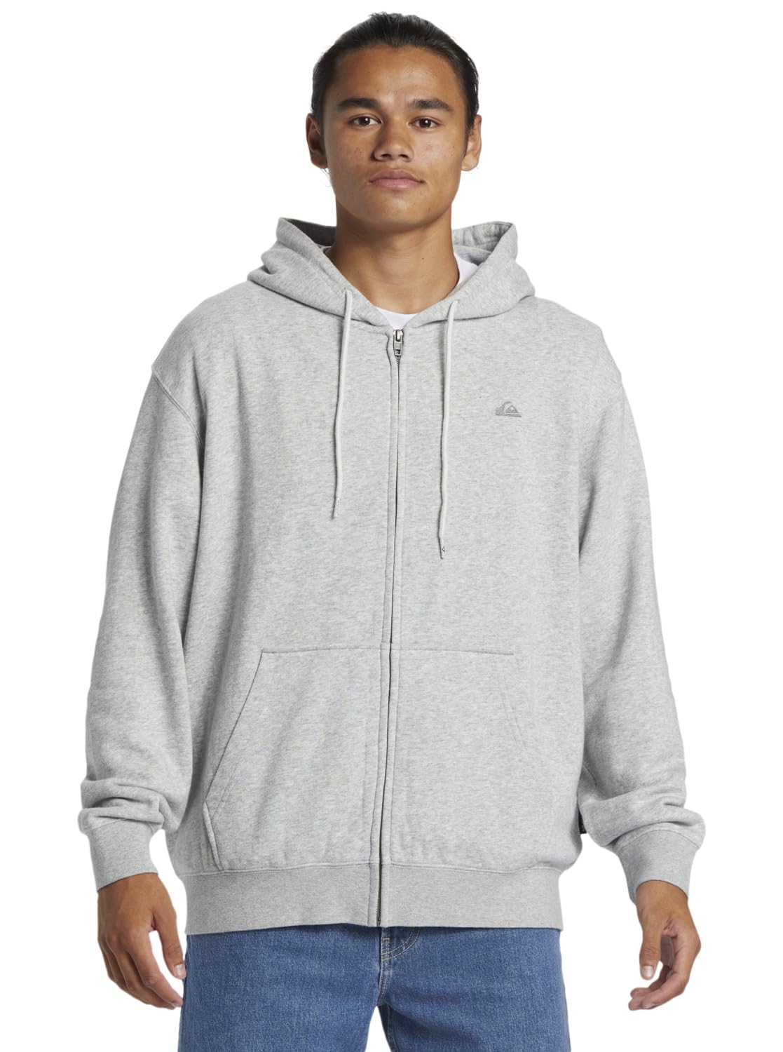 Quiksilver Zip-Up Hoodie SALT WATER ZIP HOODIE Men Grey XS