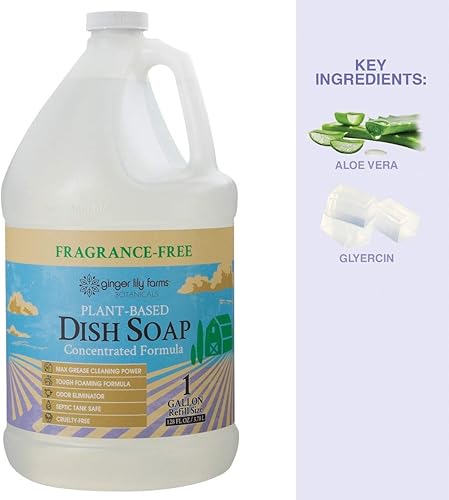 Miniatura 5 de Ginger Lily Farms Botanicals - Jabón líquido a base de plantas fórmula concentrada con potencia máxima de limpieza de grasa libre de crueldad sin