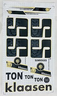 Cricket Bat Stickers, Black and Gold Lion Design, Sunridges Edition