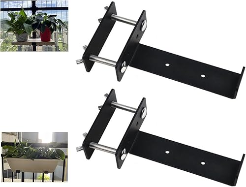Soportes para macetas para barandilla de cubierta, riel de cubierta y valla, soportes universales para colgar al aire libre, soportes de caja de