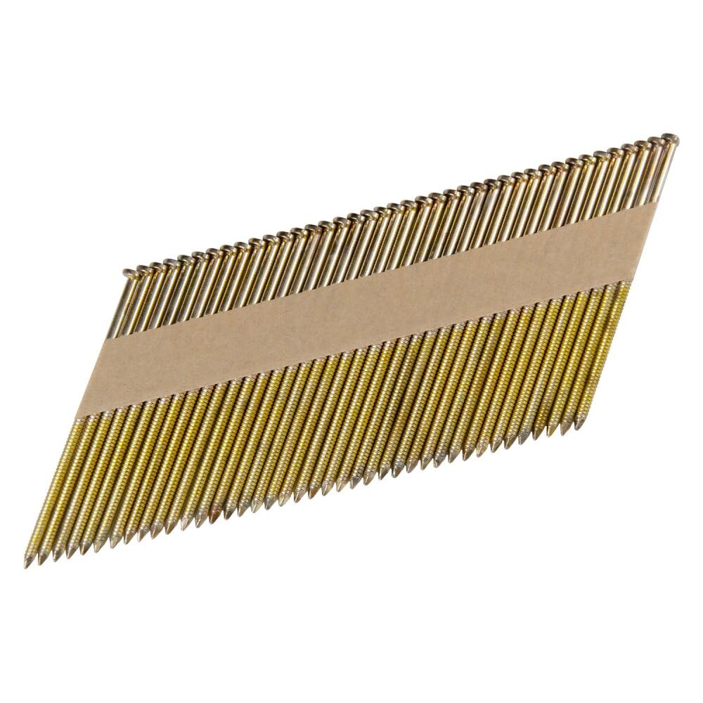 Streifennägel 34° gerillt mit D-Kopf, 2,8x50 mm, 2200 Stk., Ringschaft verzinkt, Papiergebunden – Premium Nägel für Druckluftnagler, ideal für Holzbau, Dachkonstruktionen & Fassadenunterkonstruktionen