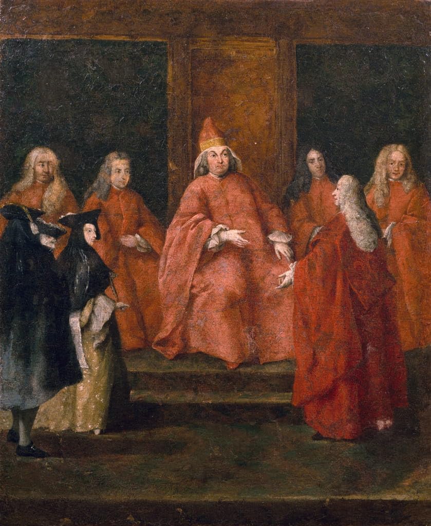 Cuadro en lienzo decorativo para pared con pintura vintage de Pietro Longhi de 60x90cm 5