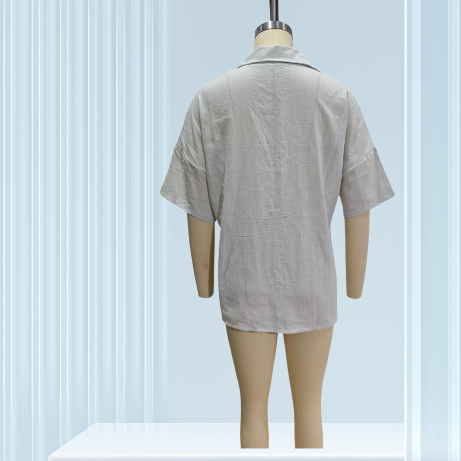 Polos de Lino para Mujer, Moda de Verano 2026, Blusas de Manga Corta con Botones, Estilo Casual y Moderno, Ideales para Vacaciones